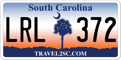 SC license plate LRL372