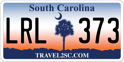SC license plate LRL373