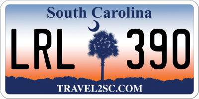 SC license plate LRL390