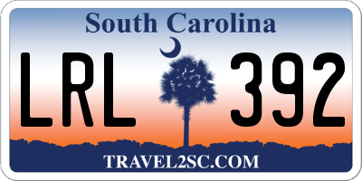 SC license plate LRL392