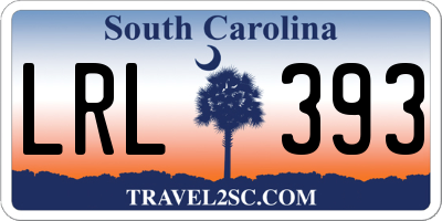 SC license plate LRL393