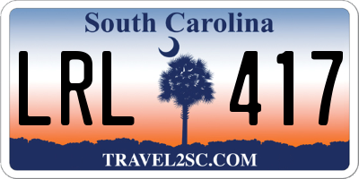 SC license plate LRL417