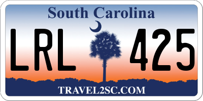 SC license plate LRL425