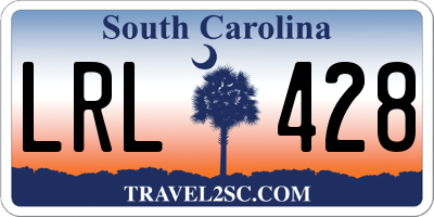 SC license plate LRL428