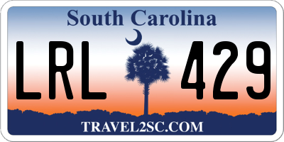 SC license plate LRL429