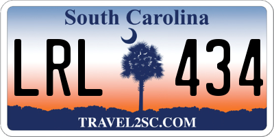 SC license plate LRL434
