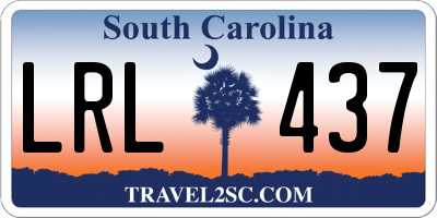 SC license plate LRL437