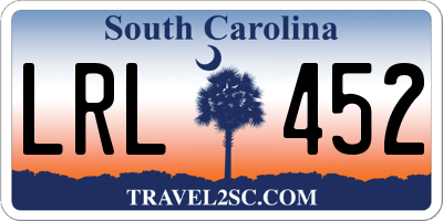 SC license plate LRL452
