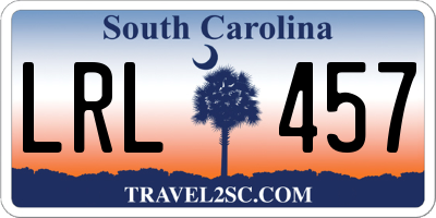SC license plate LRL457