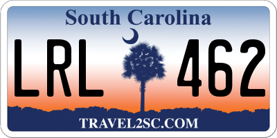 SC license plate LRL462