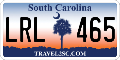 SC license plate LRL465