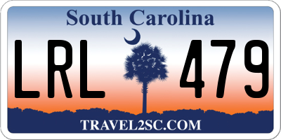 SC license plate LRL479