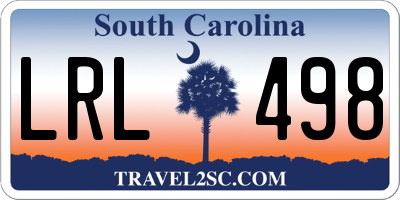 SC license plate LRL498
