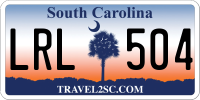 SC license plate LRL504