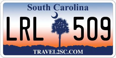 SC license plate LRL509
