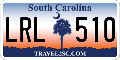 SC license plate LRL510