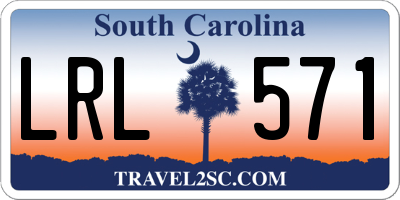 SC license plate LRL571