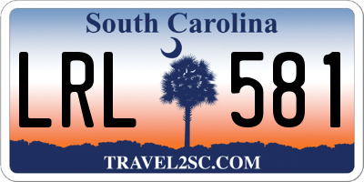 SC license plate LRL581