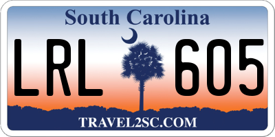 SC license plate LRL605