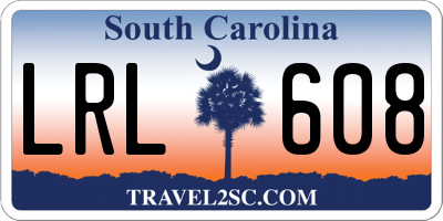 SC license plate LRL608