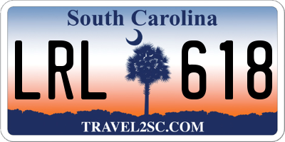 SC license plate LRL618