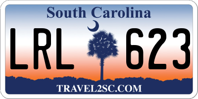 SC license plate LRL623
