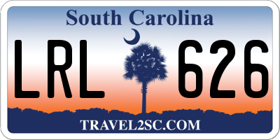 SC license plate LRL626