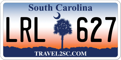 SC license plate LRL627