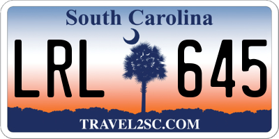 SC license plate LRL645