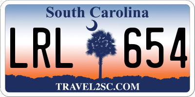 SC license plate LRL654