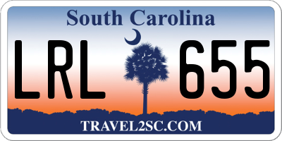 SC license plate LRL655
