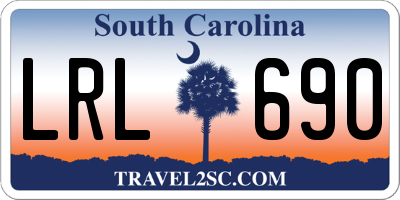 SC license plate LRL690