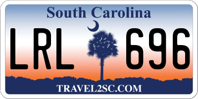 SC license plate LRL696