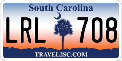 SC license plate LRL708