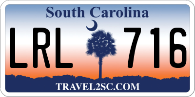 SC license plate LRL716