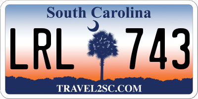 SC license plate LRL743