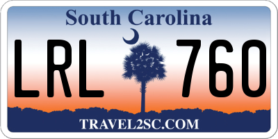 SC license plate LRL760
