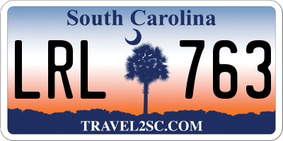 SC license plate LRL763