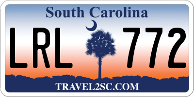 SC license plate LRL772