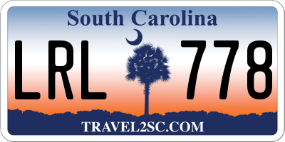 SC license plate LRL778