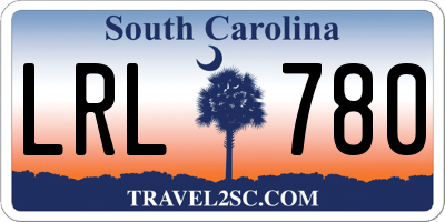 SC license plate LRL780