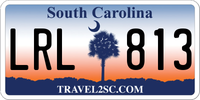 SC license plate LRL813