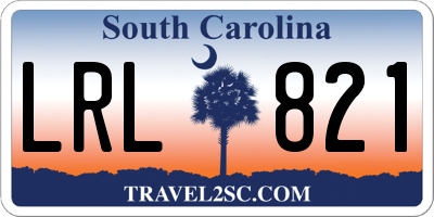 SC license plate LRL821