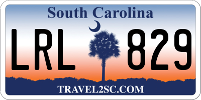 SC license plate LRL829