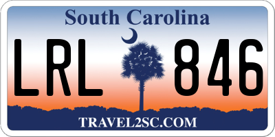 SC license plate LRL846