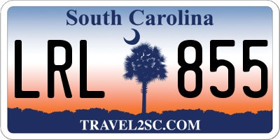 SC license plate LRL855