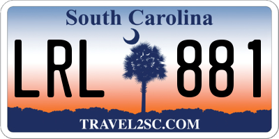 SC license plate LRL881