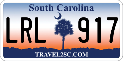 SC license plate LRL917