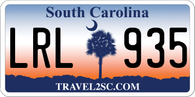 SC license plate LRL935