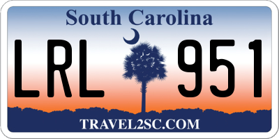 SC license plate LRL951
